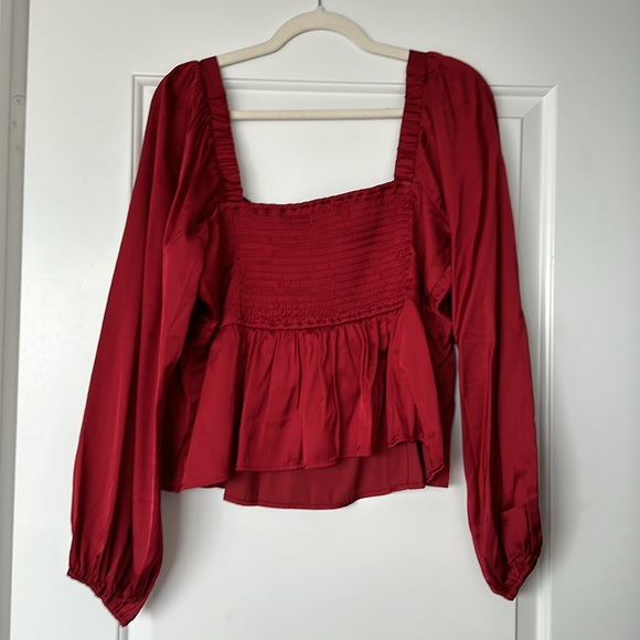 NWT Abercrombie Emerson Red square neck top - Picture 5 of 5
